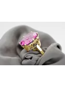 خاتم أميثست 14 كارت من الذهب الأصفر حرف يدوية فينتاج vrc130y